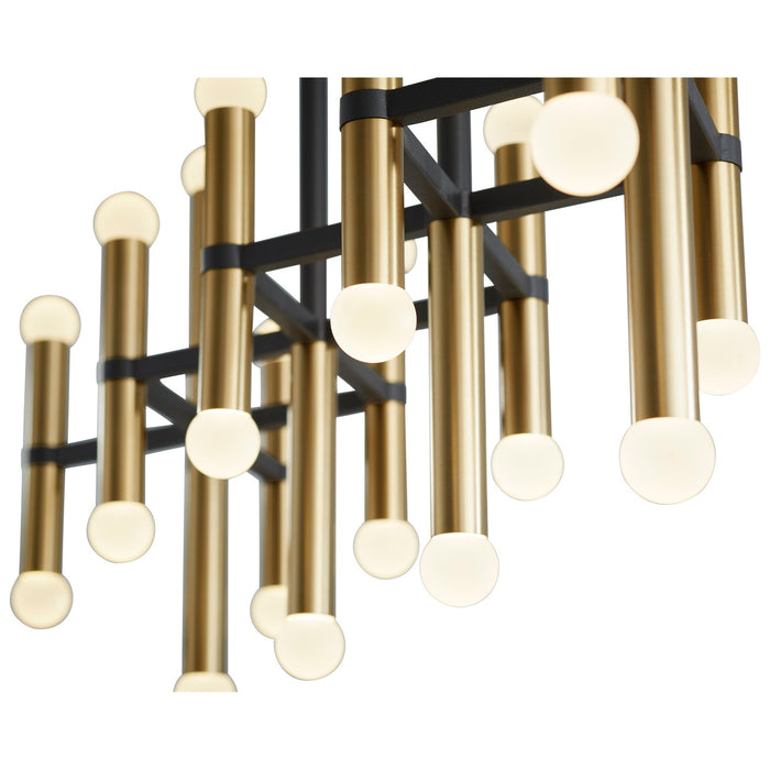 Myhouse Lighting Oxygen - 3-686-1540 - LED Linear Ceiling Mount - Nero - Black W/ Aged Brass