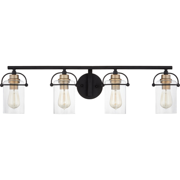 Myhouse Lighting Quoizel - EMR8604MBK - Four Light Bath - Emerson - Matte Black