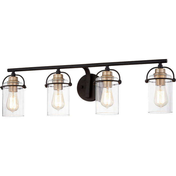 Myhouse Lighting Quoizel - EMR8604MBK - Four Light Bath - Emerson - Matte Black