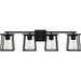 Myhouse Lighting Quoizel - LDG8633MBK - Four Light Bath - Lodge - Matte Black