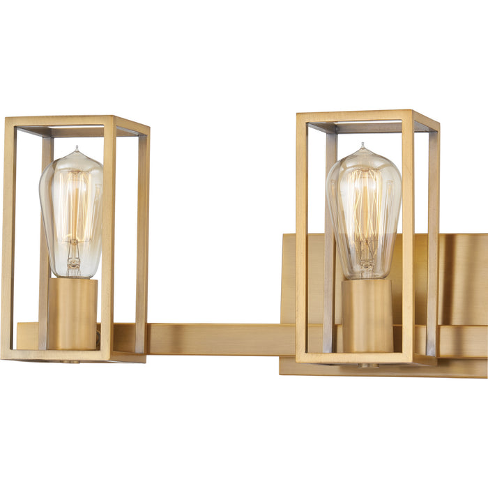 Myhouse Lighting Quoizel - LGN8724WS - Three Light Bath - Leighton - Weathered Brass