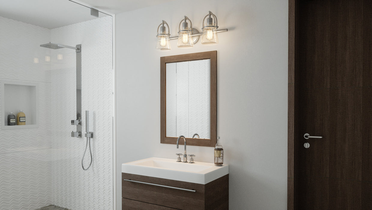 Myhouse Lighting Quoizel - STF8624BN - Three Light Bath - Stafford - Brushed Nickel