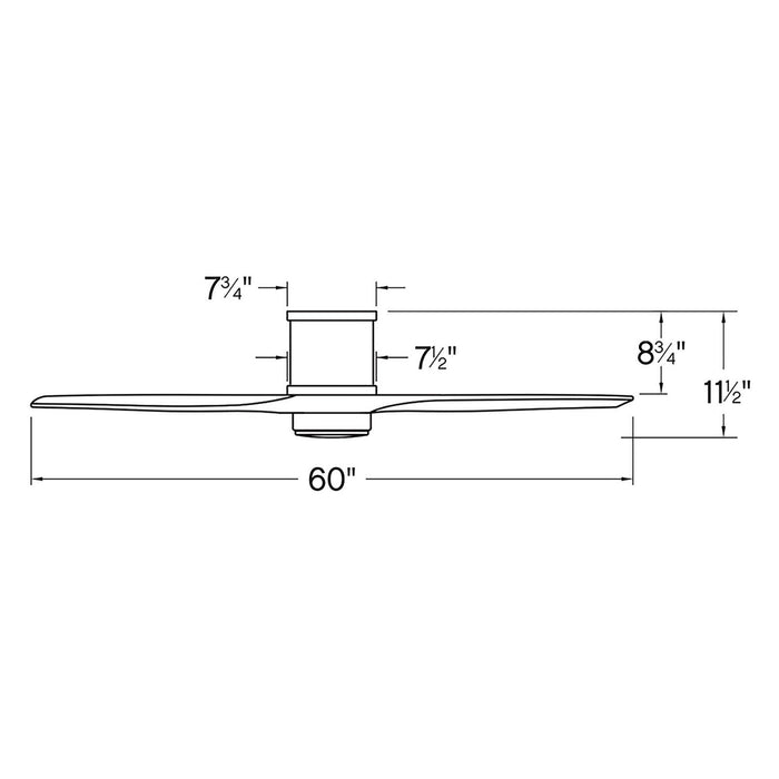 Myhouse Lighting Hinkley - 900860FMW-LWD - 60"Ceiling Fan - Hover Flush - Matte White