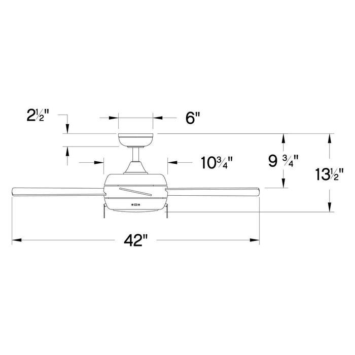 Myhouse Lighting Hinkley - 904042FMB-LIA - 42"Ceiling Fan - Croft - Matte Black