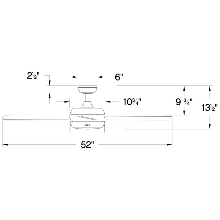 Myhouse Lighting Hinkley - 904052FBN-LIA - 52"Ceiling Fan - Croft - Brushed Nickel