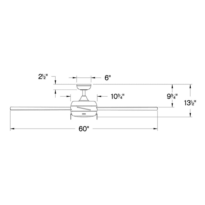 Myhouse Lighting Hinkley - 904060FBN-LIA - 60"Ceiling Fan - Croft - Brushed Nickel