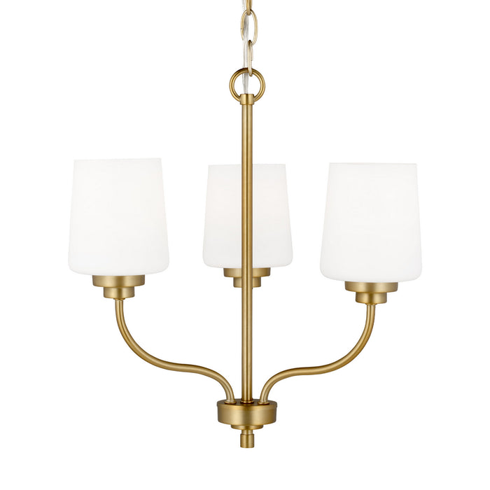 Myhouse Lighting Generation Lighting - 3102803-848 - Three Light Chandelier - Windom - Satin Brass