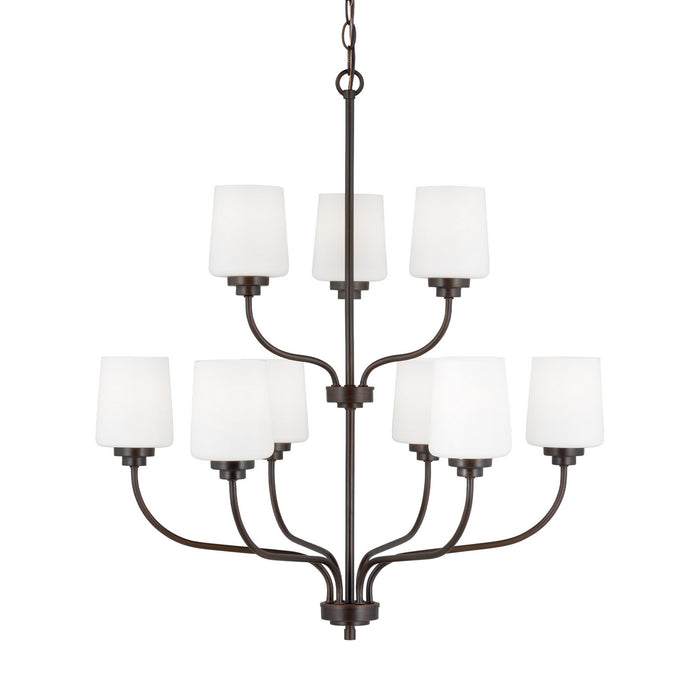 Myhouse Lighting Generation Lighting - 3102809-710 - Nine Light Chandelier - Windom - Bronze