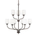 Myhouse Lighting Generation Lighting - 3102809-710 - Nine Light Chandelier - Windom - Bronze