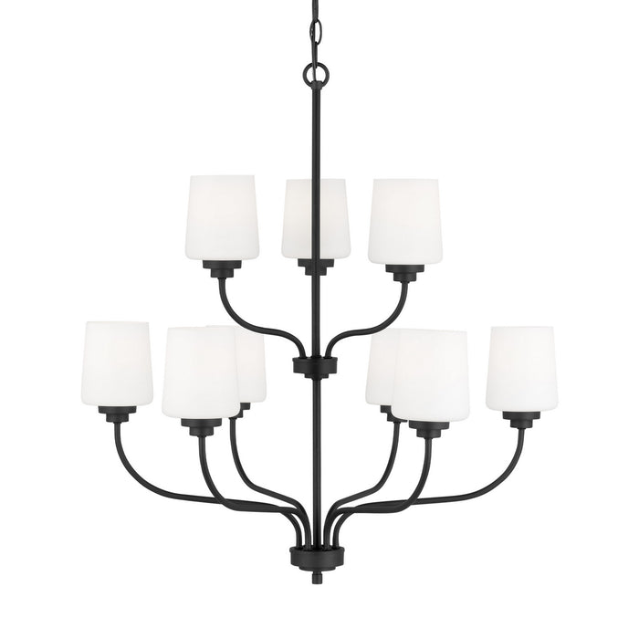 Myhouse Lighting Generation Lighting - 3102809-112 - Nine Light Chandelier - Windom - Midnight Black