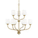 Myhouse Lighting Generation Lighting - 3102809-848 - Nine Light Chandelier - Windom - Satin Brass