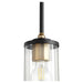 Myhouse Lighting Quorum - 329-6980 - One Light Pendant - Empire - Textured Black w/ Aged Brass