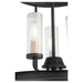 Myhouse Lighting Quorum - 829-3-6980 - Three Light Entry Pendant - Empire - Textured Black w/ Aged Brass