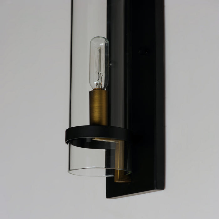 Myhouse Lighting Maxim - 2640BKAB - One Light Wall Sconce - Capitol - Black / Antique Brass