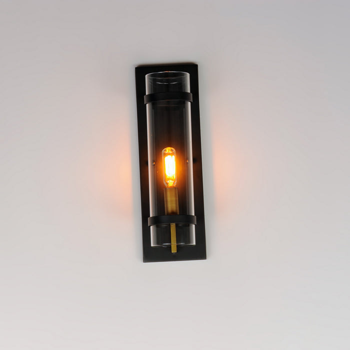 Myhouse Lighting Maxim - 2640BKAB - One Light Wall Sconce - Capitol - Black / Antique Brass