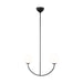 Myhouse Lighting Visual Comfort Studio - AEC1042MBK - Two Light Linear Chandelier - Galassia - Midnight Black