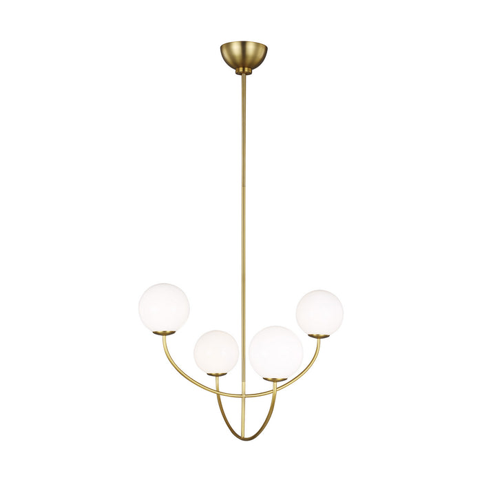 Myhouse Lighting Visual Comfort Studio - AEC1054BBS - Four Light Chandelier - Galassia - Burnished Brass