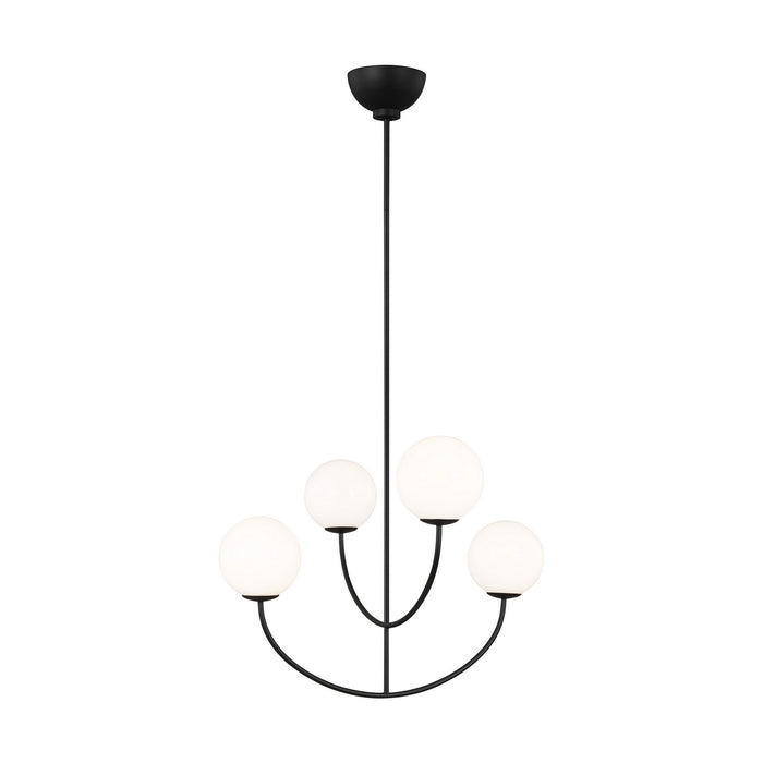 Myhouse Lighting Visual Comfort Studio - AEC1054MBK - Four Light Chandelier - Galassia - Midnight Black