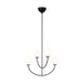 Myhouse Lighting Visual Comfort Studio - AEC1054MBK - Four Light Chandelier - Galassia - Midnight Black