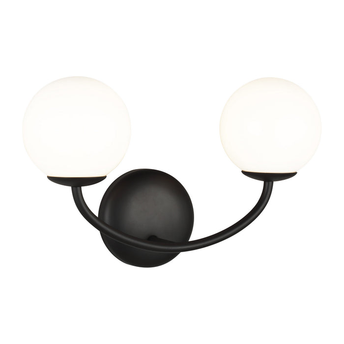 Myhouse Lighting Visual Comfort Studio - AEV1012MBK - Two Light Vanity - Galassia - Midnight Black