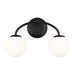 Myhouse Lighting Visual Comfort Studio - AEV1012MBK - Two Light Vanity - Galassia - Midnight Black