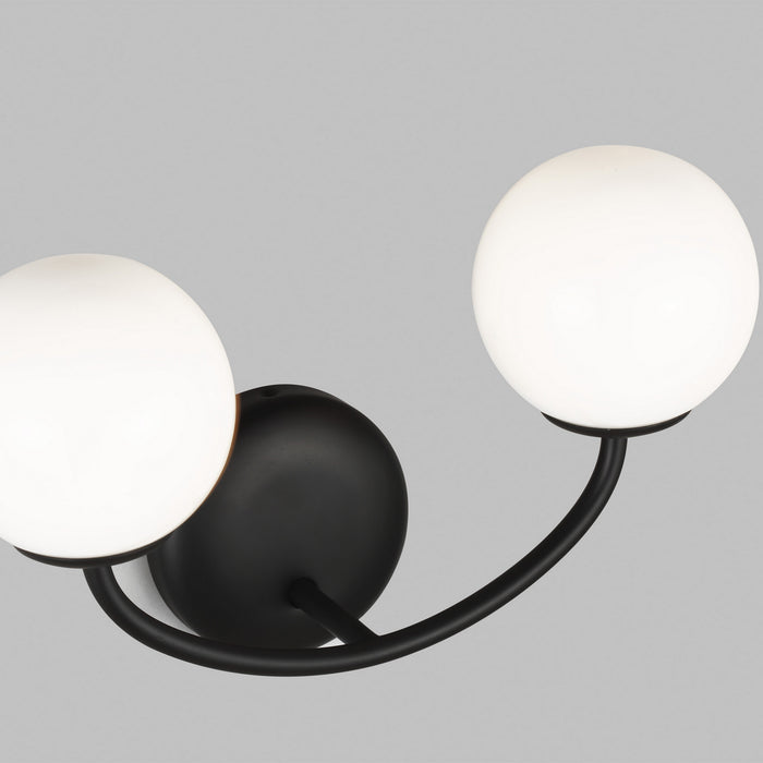 Myhouse Lighting Visual Comfort Studio - AEV1012MBK - Two Light Vanity - Galassia - Midnight Black