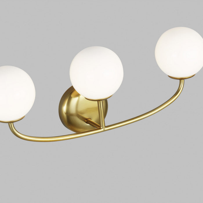 Myhouse Lighting Visual Comfort Studio - AEV1013BBS - Three Light Vanity - Galassia - Burnished Brass