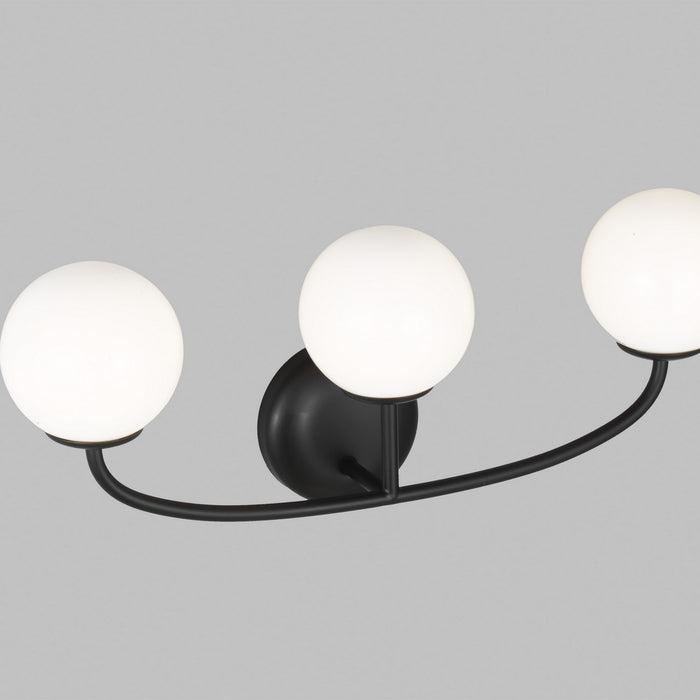 Myhouse Lighting Visual Comfort Studio - AEV1013MBK - Three Light Vanity - Galassia - Midnight Black