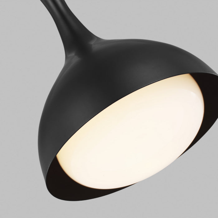 Myhouse Lighting Visual Comfort Studio - AEP1011BBSMBK - One Light Pendant - Lucerne - Midnight Black and Burnished Brass