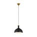 Myhouse Lighting Visual Comfort Studio - AEP1021BBSMBK - One Light Pendant - Lucerne - Midnight Black and Burnished Brass