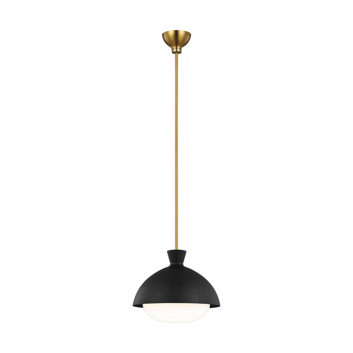 Myhouse Lighting Visual Comfort Studio - AEP1031BBSMBK - One Light Pendant - Lucerne - Midnight Black and Burnished Brass