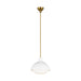 Myhouse Lighting Visual Comfort Studio - AEP1031BBSMWT - One Light Pendant - Lucerne - Matte White and Burnished Brass