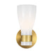 Myhouse Lighting Visual Comfort Studio - AEV1001BBSMG - One Light Wall Sconce - Moritz - Burnished Brass with Milk White Glass