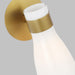 Myhouse Lighting Visual Comfort Studio - AEV1001BBSMG - One Light Wall Sconce - Moritz - Burnished Brass with Milk White Glass