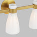 Myhouse Lighting Visual Comfort Studio - AEV1003BBSMG - Three Light Vanity - Moritz - Burnished Brass with Milk White Glass