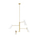 Myhouse Lighting Visual Comfort Studio - AEC1024BBSMWT - Four Light Chandelier - Tresa - Matte White and Burnished Brass