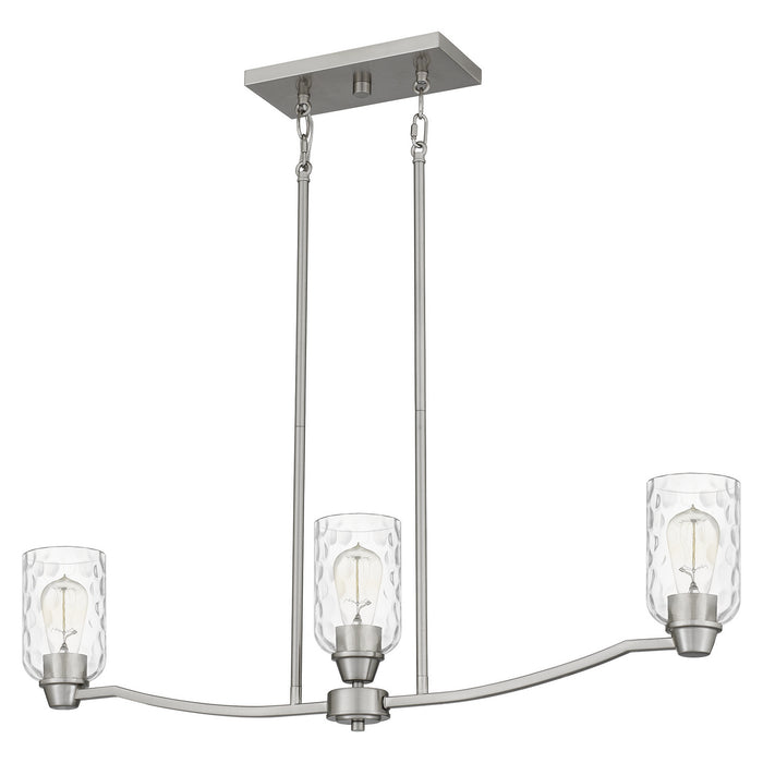 Myhouse Lighting Quoizel - ACA335BN - Three Light Linear Chandelier - Acacia - Brushed Nickel