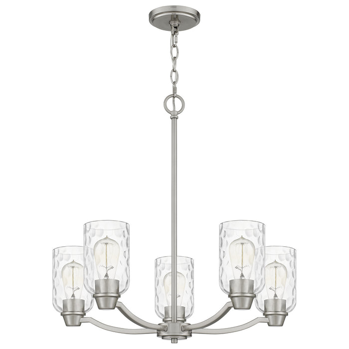 Myhouse Lighting Quoizel - ACA5024BN - Five Light Chandelier - Acacia - Brushed Nickel