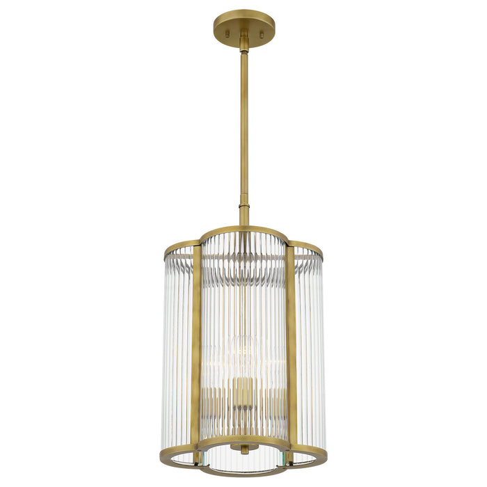 Myhouse Lighting Quoizel - ASR1512WS - Four Light Pendant - Aster - Weathered Brass