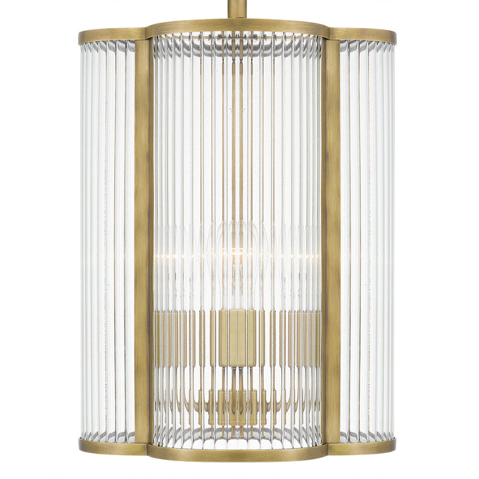 Myhouse Lighting Quoizel - ASR1512WS - Four Light Pendant - Aster - Weathered Brass