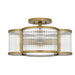 Myhouse Lighting Quoizel - ASR1715WS - Four Light Semi-Flush Mount - Aster - Weathered Brass