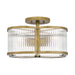 Myhouse Lighting Quoizel - ASR1715WS - Four Light Semi-Flush Mount - Aster - Weathered Brass