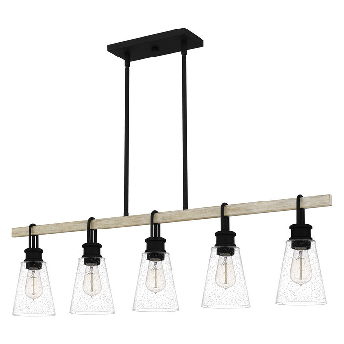 Myhouse Lighting Quoizel - KGB142EK - Five Light Linear Chandelier - Kingsbridge - Earth Black