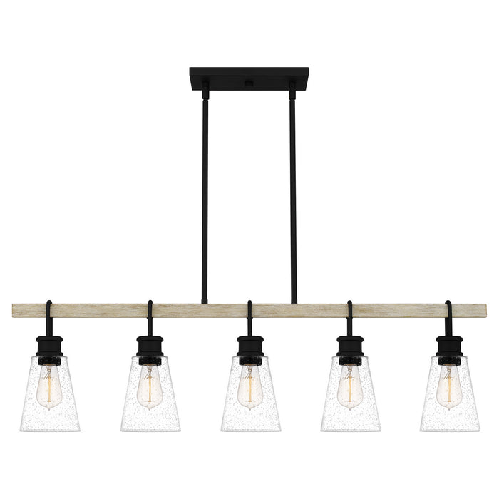 Myhouse Lighting Quoizel - KGB142EK - Five Light Linear Chandelier - Kingsbridge - Earth Black