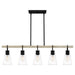 Myhouse Lighting Quoizel - KGB142EK - Five Light Linear Chandelier - Kingsbridge - Earth Black