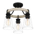 Myhouse Lighting Quoizel - KGB1718EK - Three Light Semi Flush Mount - Kingsbridge - Earth Black