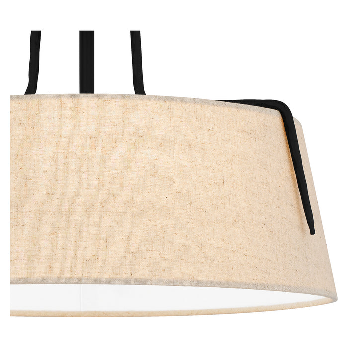 Myhouse Lighting Quoizel - LOA1716MBK - Three Light Semi Flush Mount - Leona - Matte Black