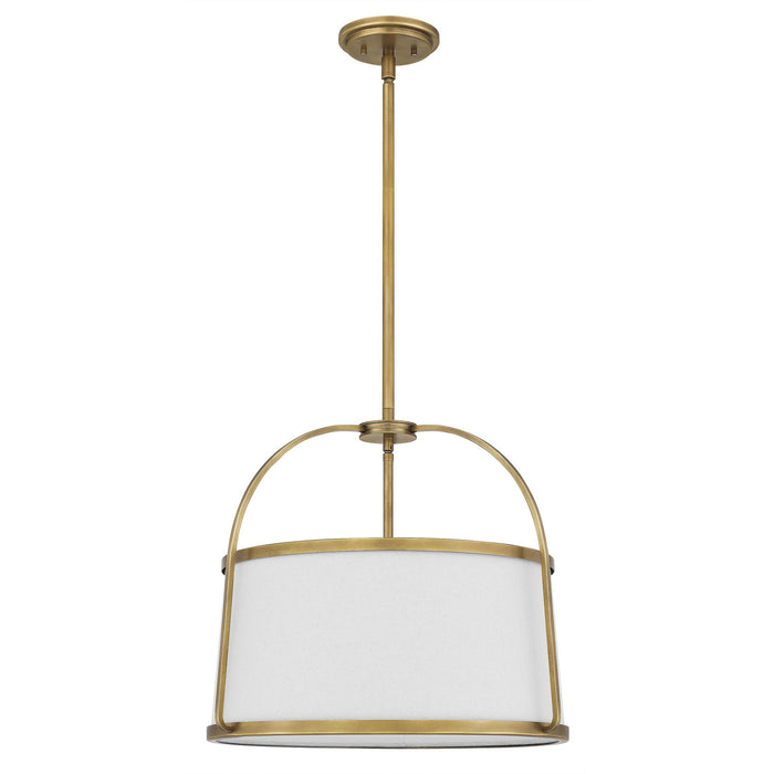 Myhouse Lighting Quoizel - QP5342WS - Four Light Pendant - York - Weathered Brass