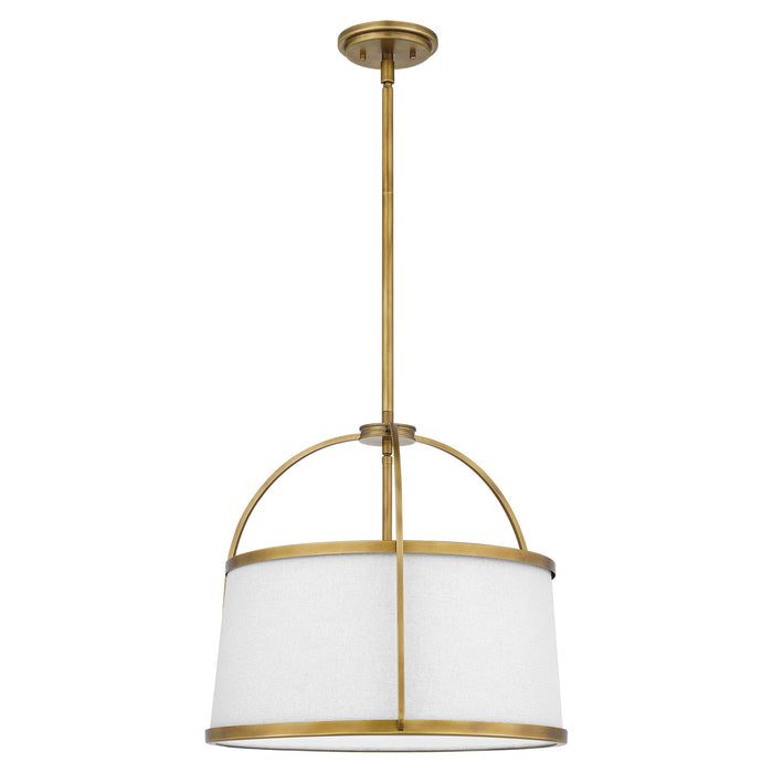 Myhouse Lighting Quoizel - QP5342WS - Four Light Pendant - York - Weathered Brass