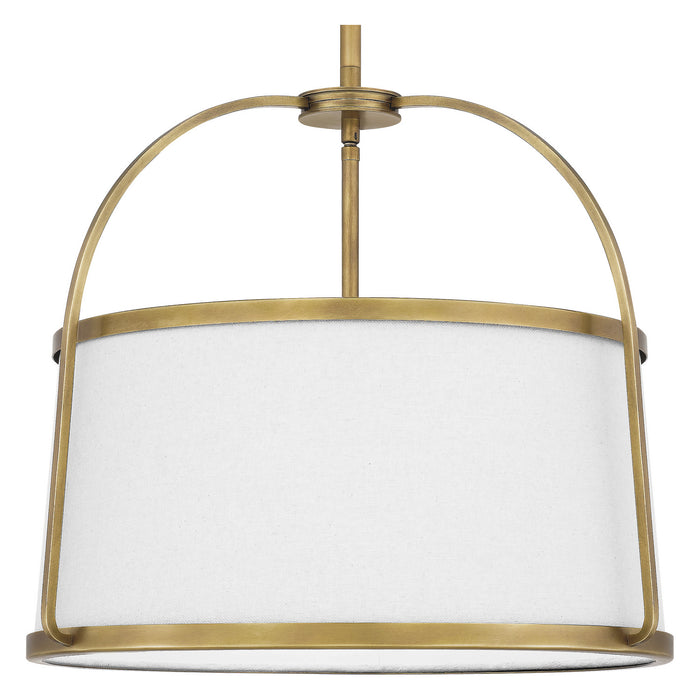 Myhouse Lighting Quoizel - QP5342WS - Four Light Pendant - York - Weathered Brass